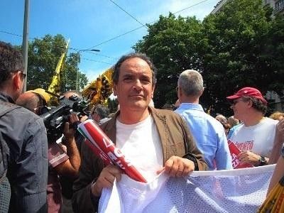 Franco Mirabelli in manifestazione